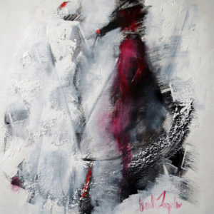En rouge et noir sur une toile