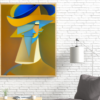 Femme au chapeau bleu 70 x 100 cm (2)